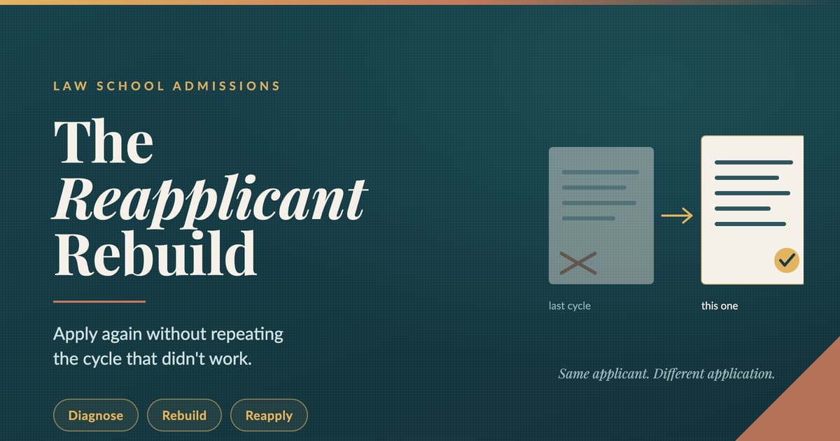 The Reapplicant Rebuild — Apply Again Without Repeating the Cycle