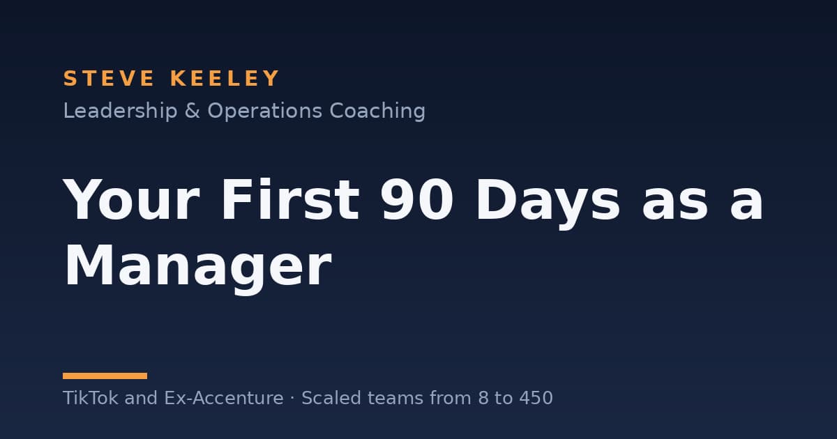 Your First 90 Days as a Manager