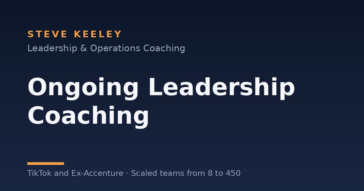 Ongoing Leadership Coaching