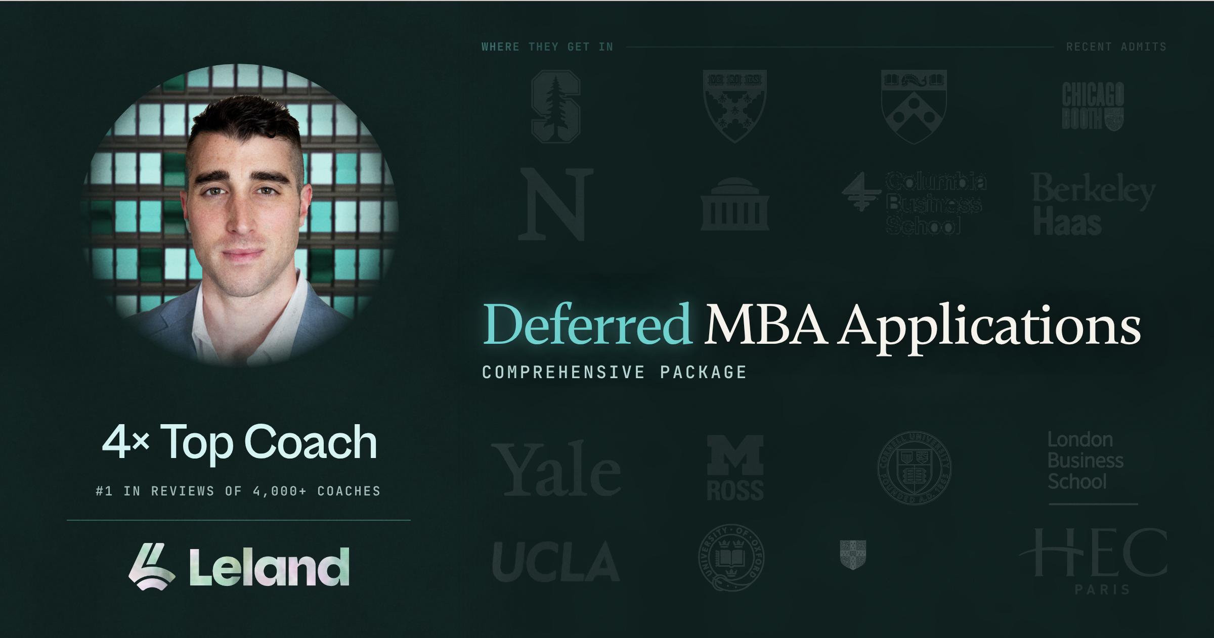 Deferred MBA Applications | Comprehensive Package