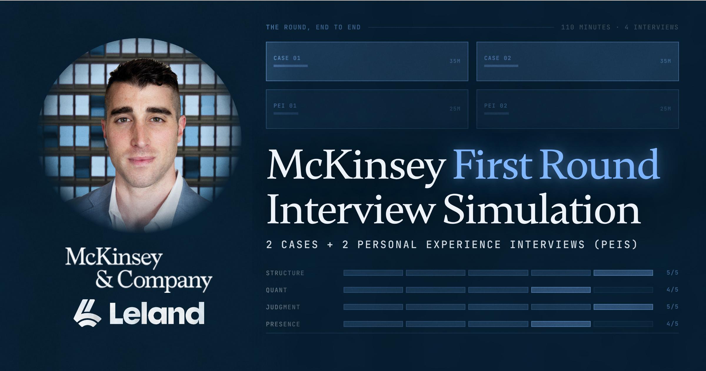 McKinsey First Round Simulation (2 Cases + 2 PEIs)