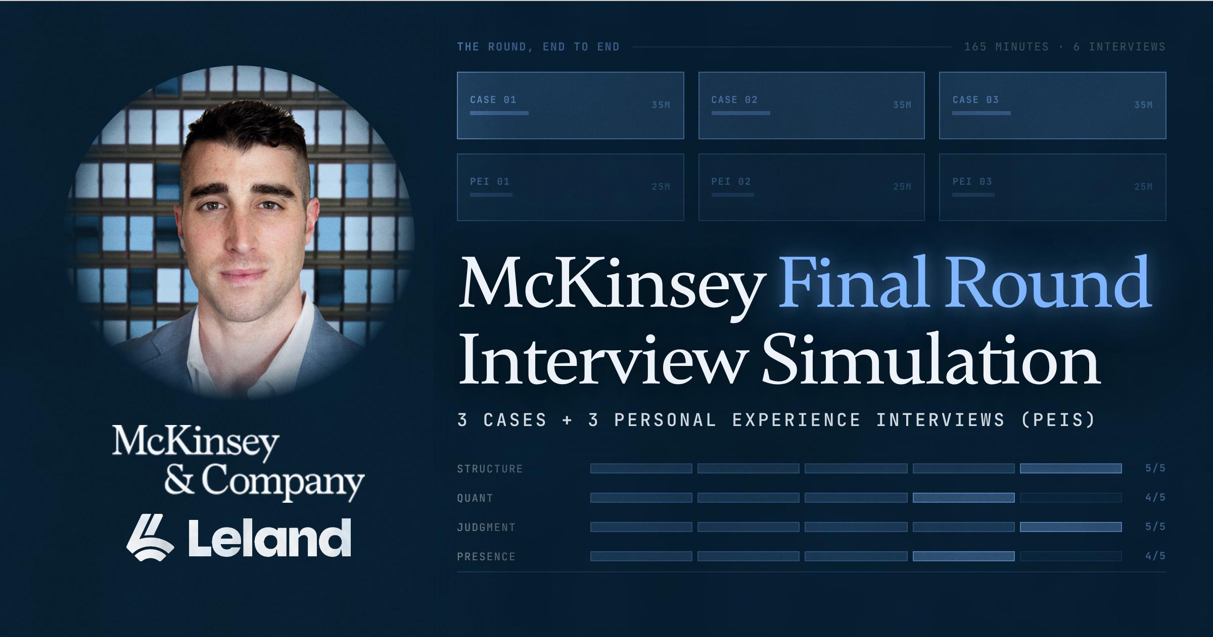 McKinsey Final Round Simulation (3 Cases + 3 PEIs)