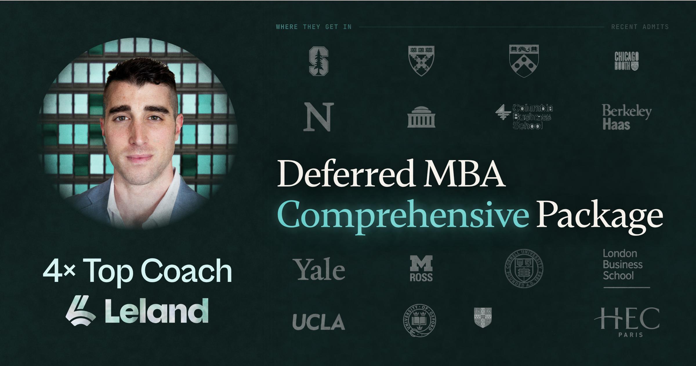 Deferred MBA Applications | Comprehensive Package