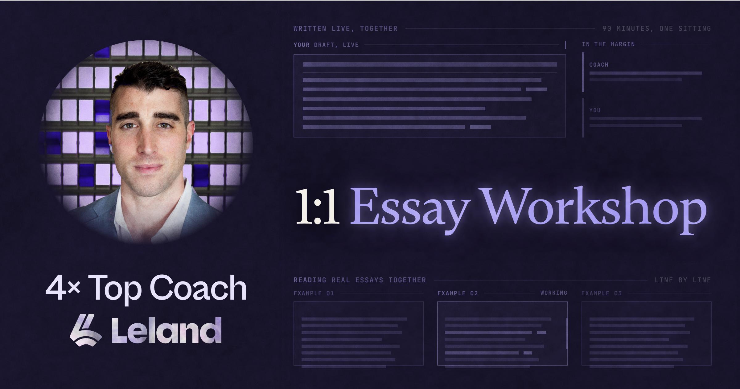 1:1 Personalized Essay Workshop