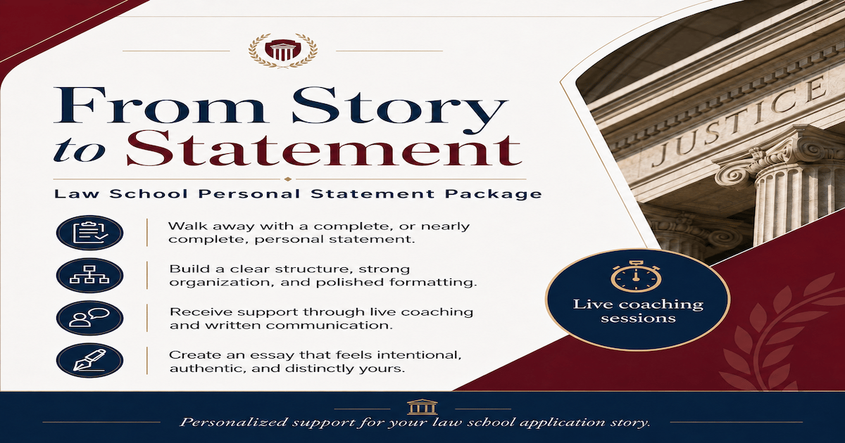 Your Story, Your Statement: Law School Personal Statement Package