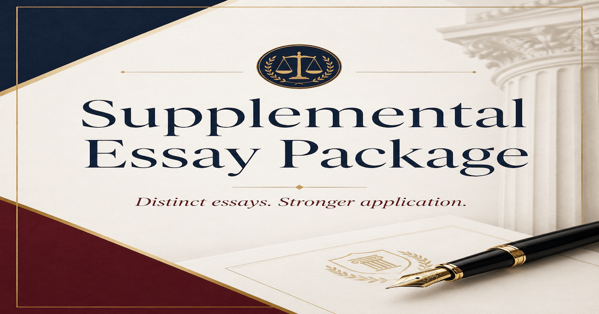 Beyond the Personal Statement — Supplemental Essay Package