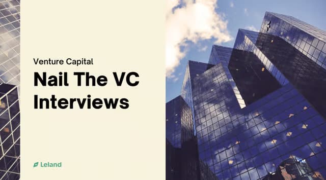 Nail the VC Interviews