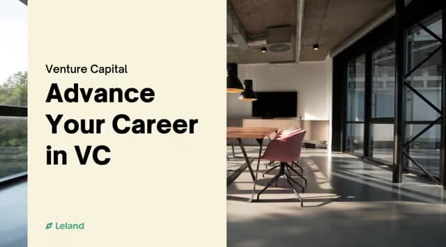 Advance Your Career in Venture Capital