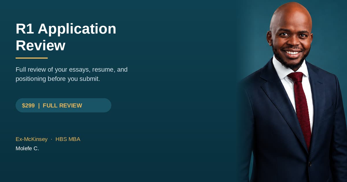Full MBA Application Review Before You Submit R1