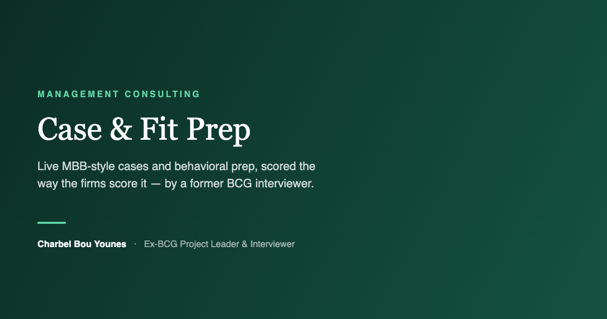 Case & Fit Interview Prep — With a Former BCG Interviewer