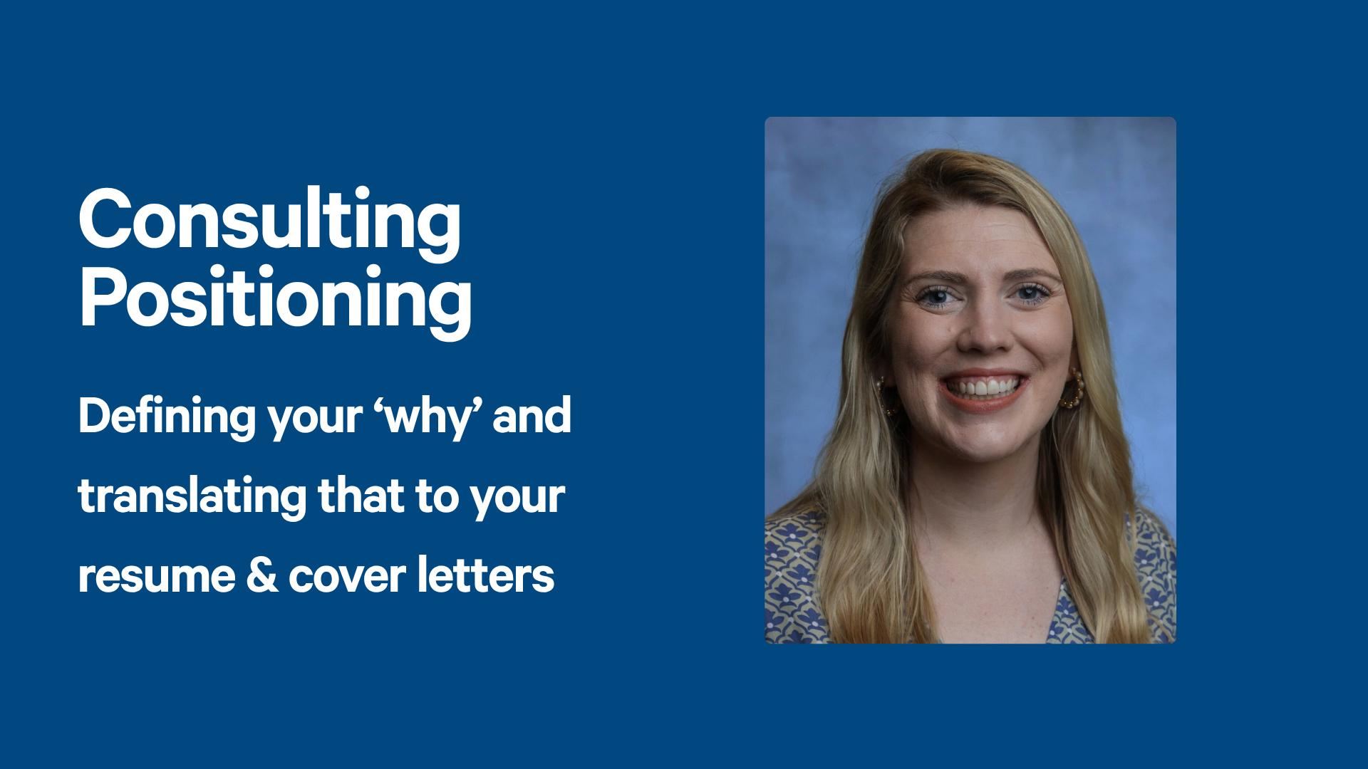 Consulting Positioning & Resume