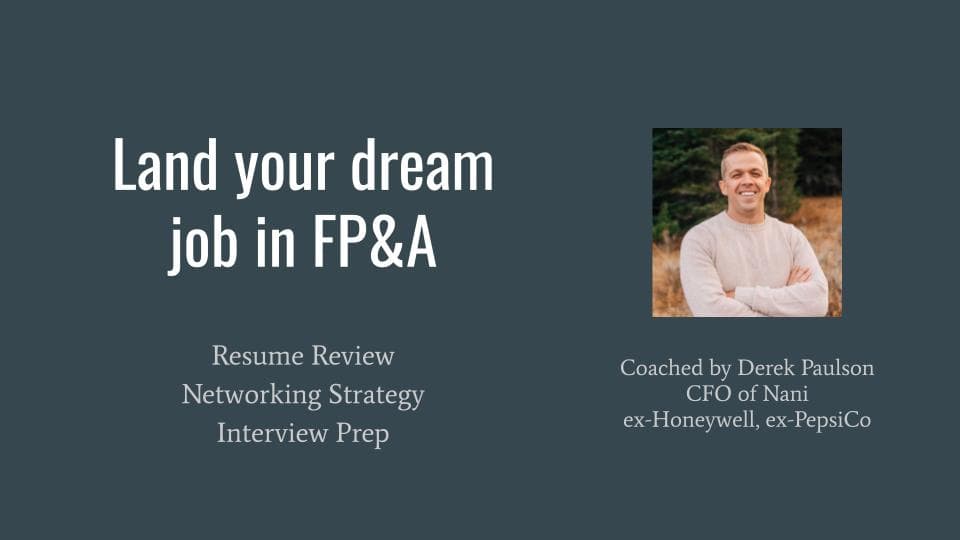 Land your dream job in FP&A!