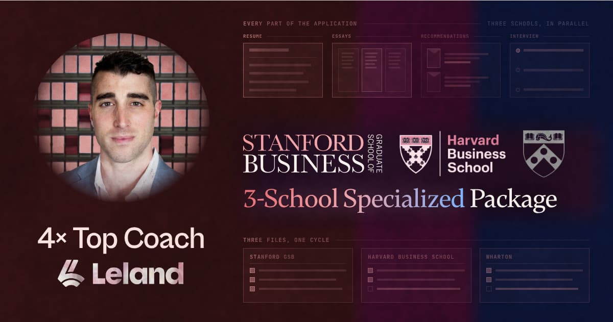Stanford + Harvard + Wharton All-In Comprehensive Package