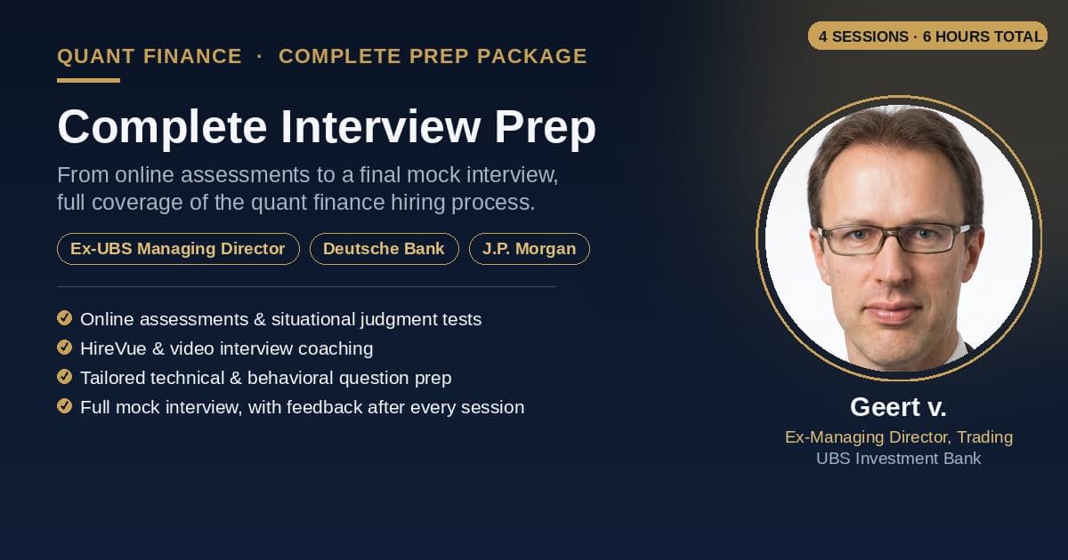Quant Finance Complete Interview Prep Package