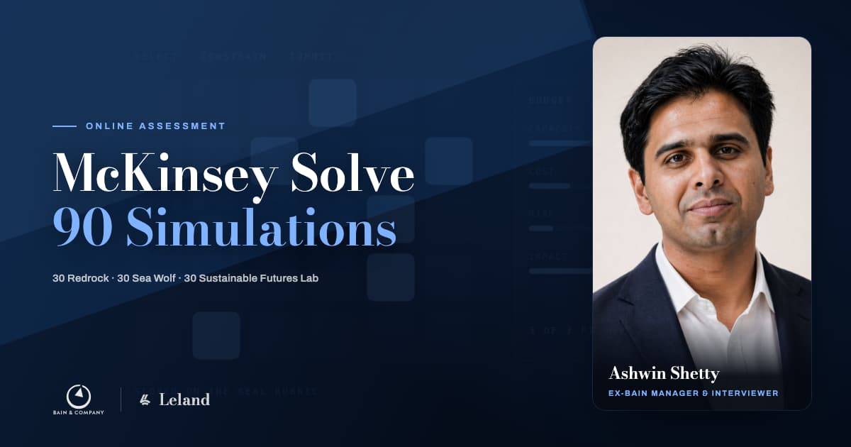 McKinsey Solve: 90 Full Simulations (Redrock, Sea Wolf, Sustainable Futures
