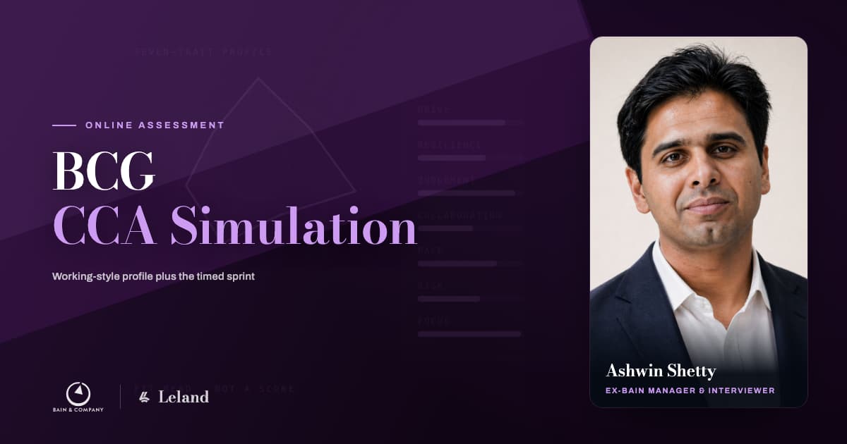 BCG Consulting Career Assessment (CCA) Simulation