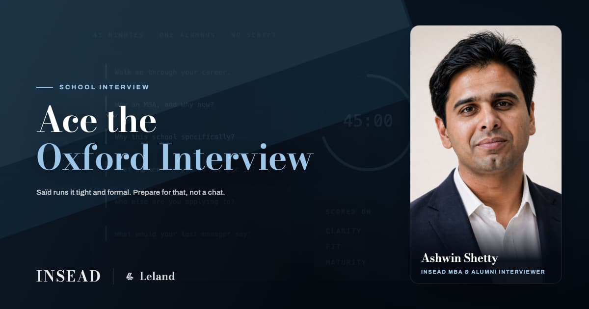 Ace the Oxford MBA Interview