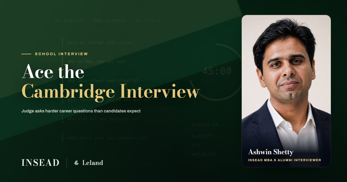 Ace the Cambridge MBA Interview