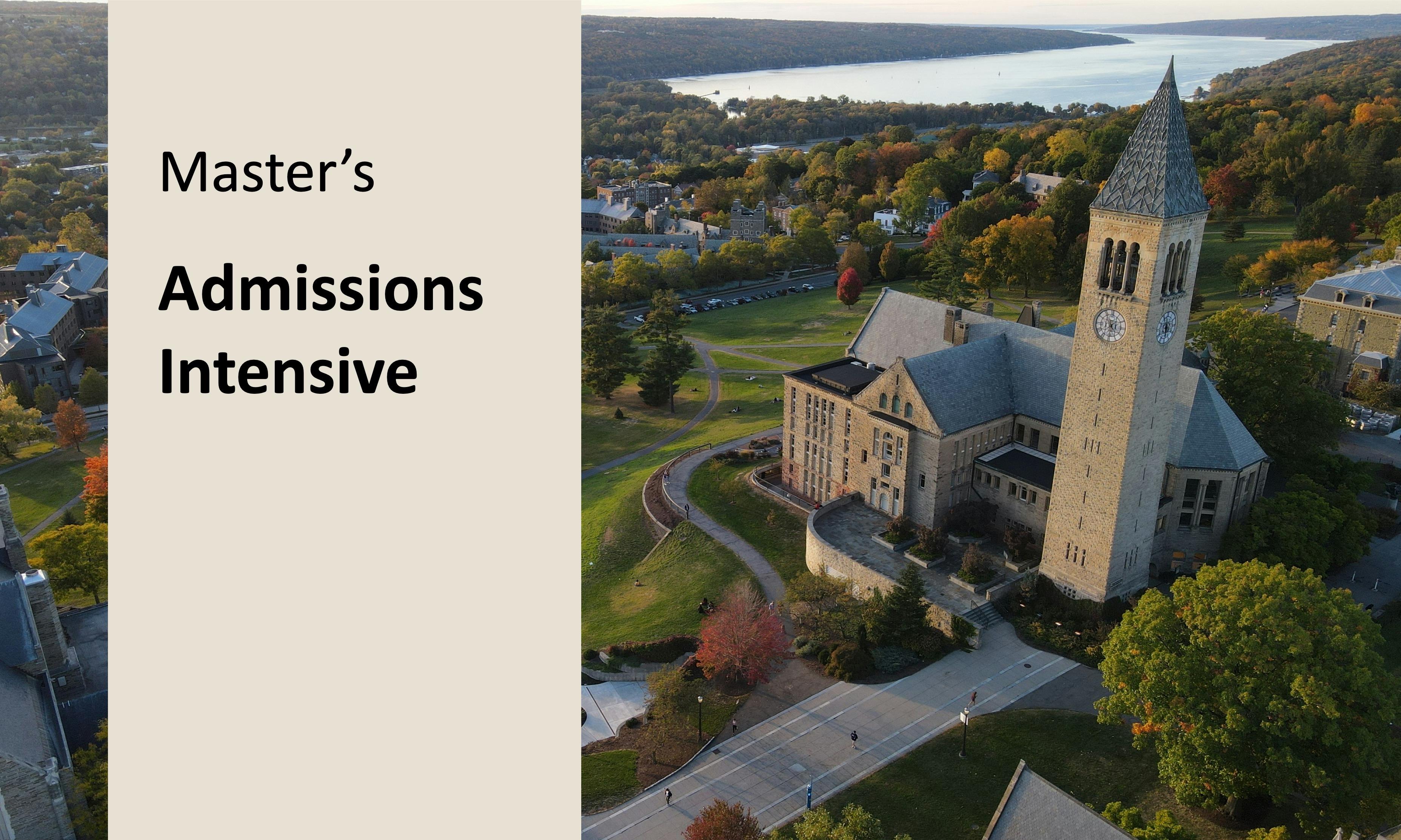 Admissions Intensive (Master's): 1 Live Session 