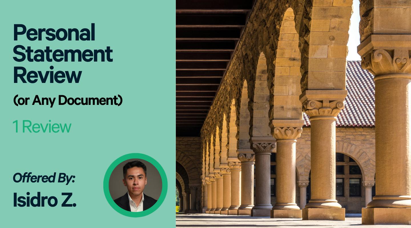 Personal Statement (or 1 Document) - 1 Review