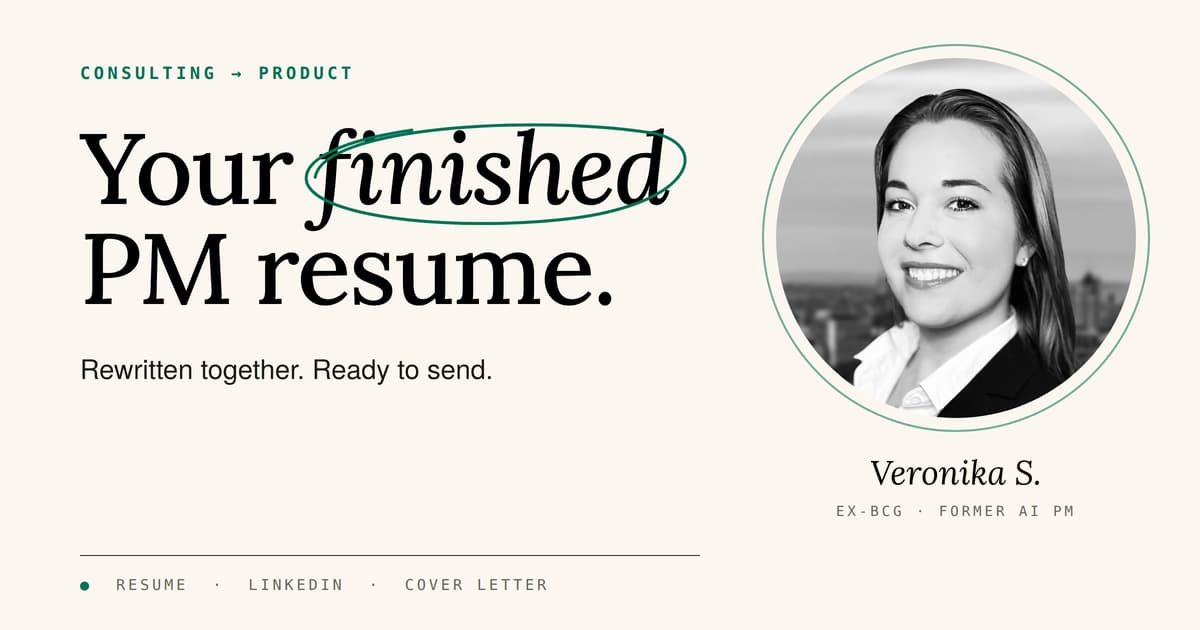 Consulting to PM: Your Finished Resume