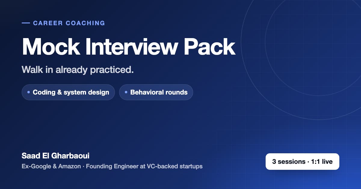 Mock Interview Pack (3 sessions)