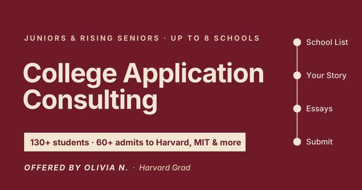 College Application Consulting (Up to 8 Schools)