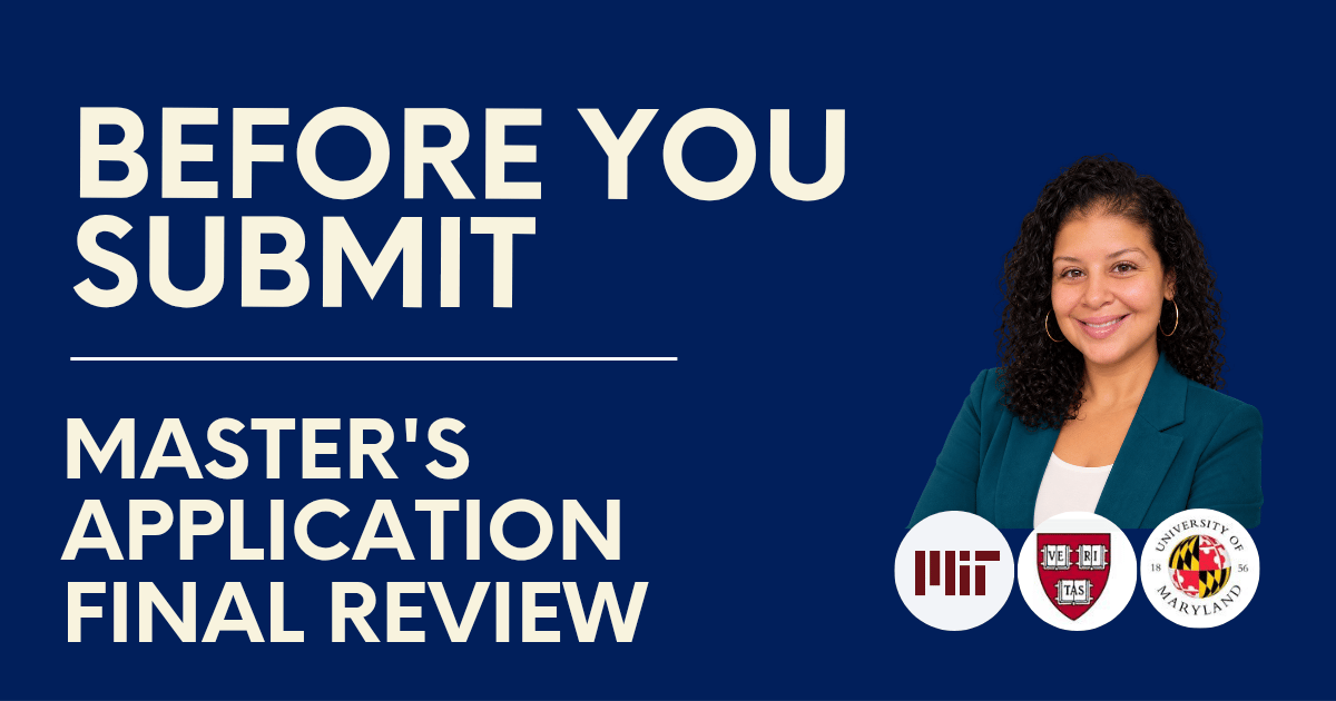 Before You Submit: Master's Application Final Review