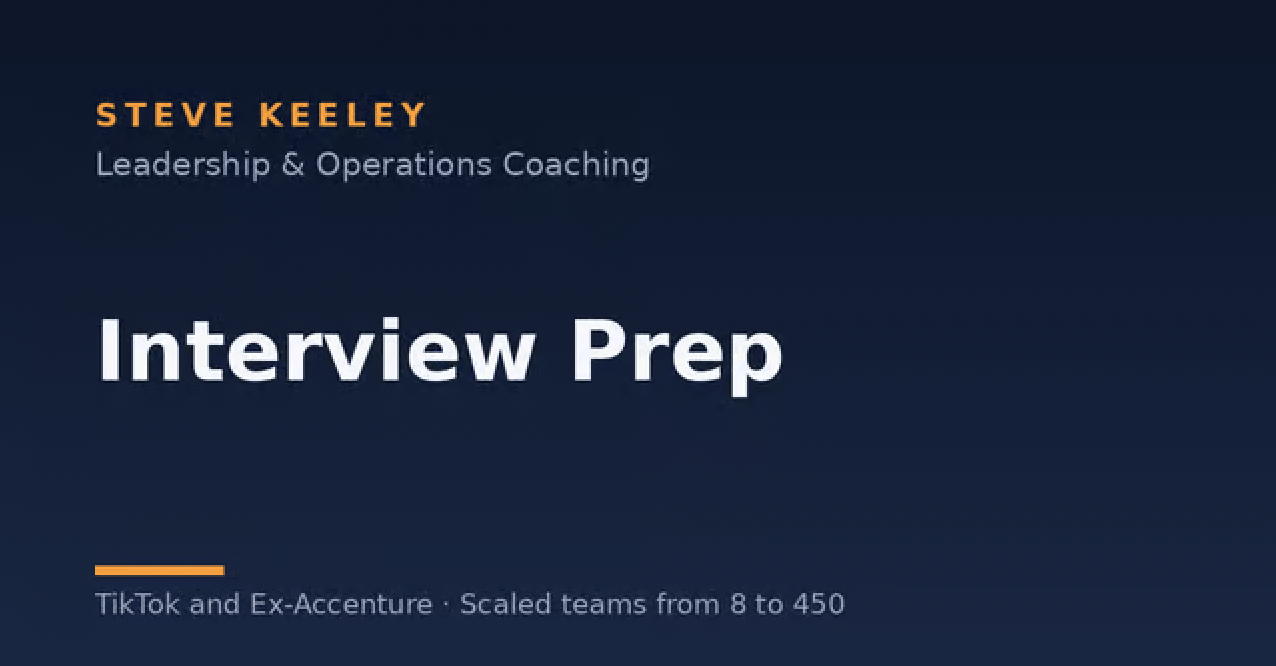 Hourly Interview Prep - Operations & Program Management
