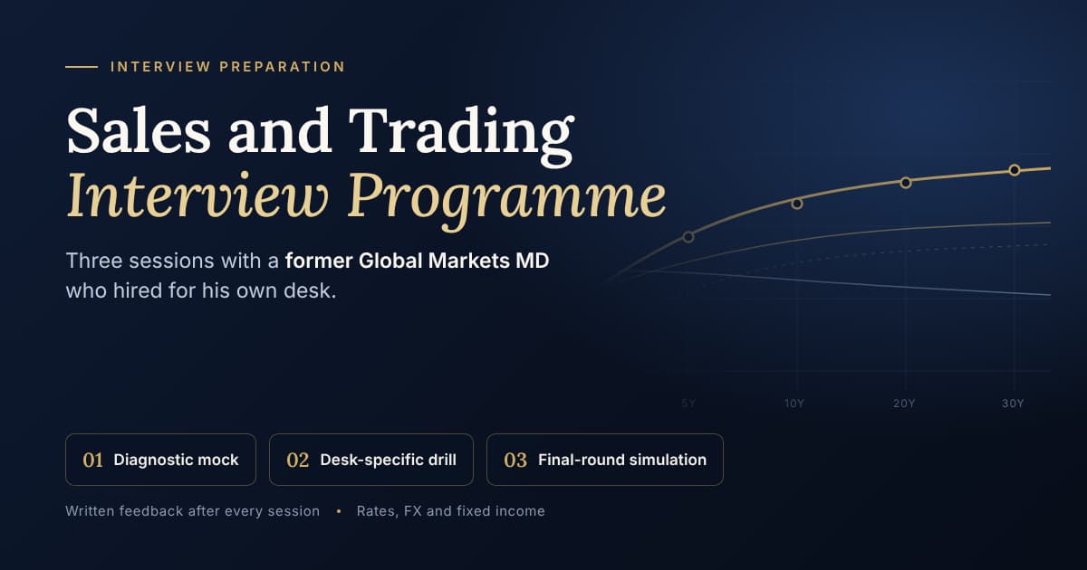 Sales and Trading Interview Programme