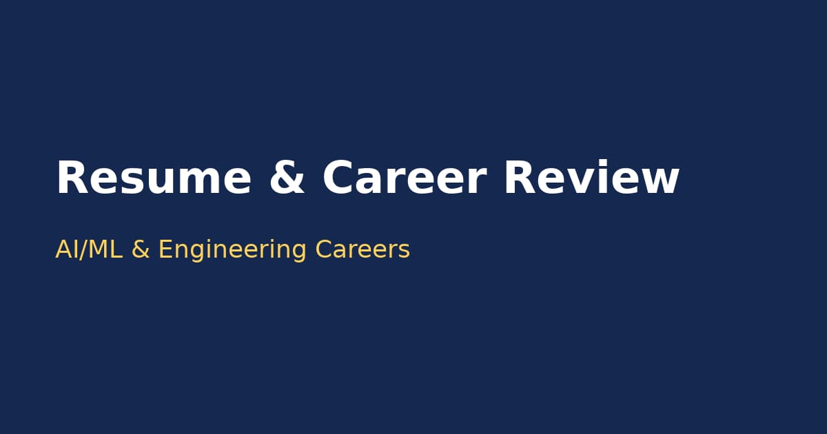 Resume & Career Review Package