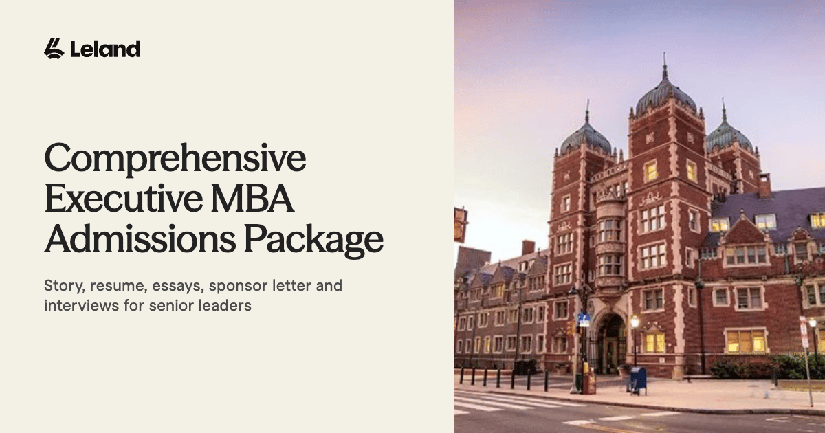 Comprehensive Executive MBA (EMBA) Admissions Consulting