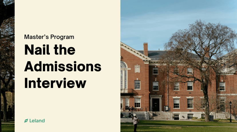 Nail the Admissions Interview