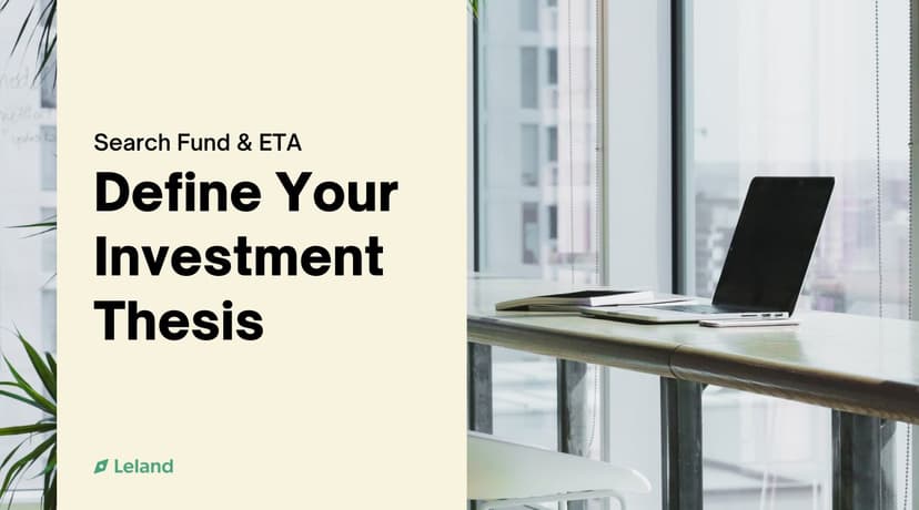 Define Your Investment Thesis