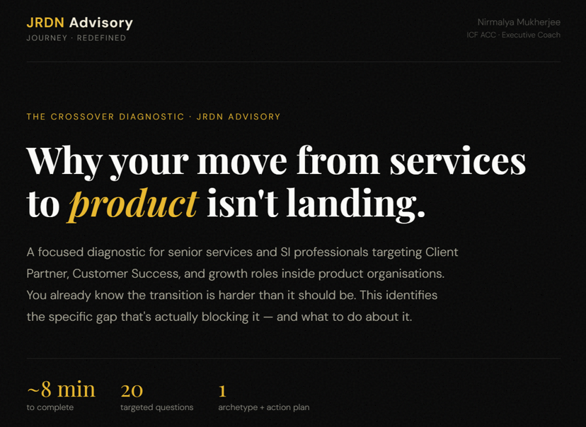 The Crossover Programme: Breaking Into Product Organisations from Services