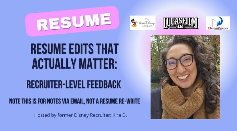 Resume Edits that Matter: Personalized Notes from a former Disney Recruiter