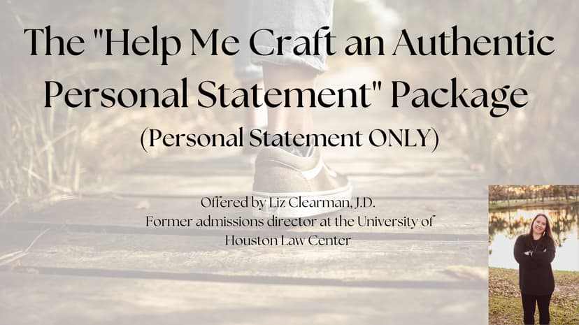 The "Help Me Craft an Authentic Personal Statement!" Package (PS ONLY)