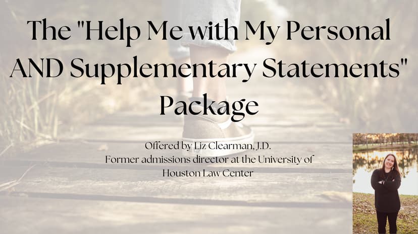 The "Help Me with My Personal AND Supplementary Statements" Package
