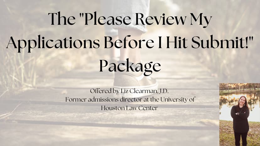 The "Please Review My Applications Before I Hit Submit" Package