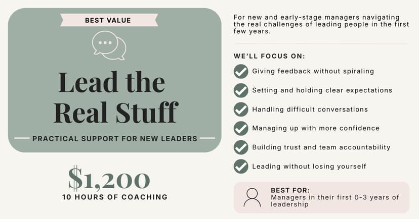 Lead the Real Stuff: Practical Support for New Leaders