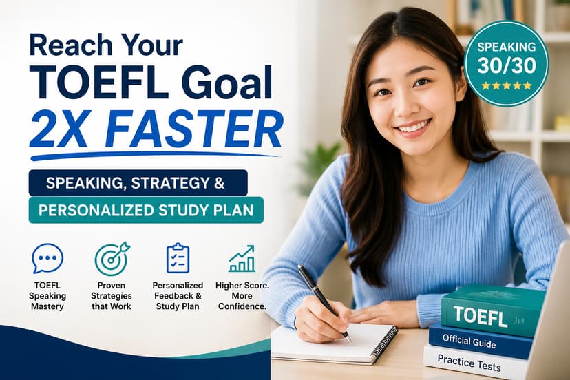 Reach Your TOEFL Goal 2X Faster | Speaking, Strategy & Tailored Study Plan