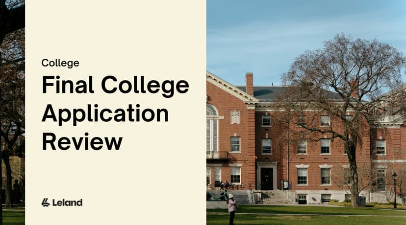 Final College Application Review