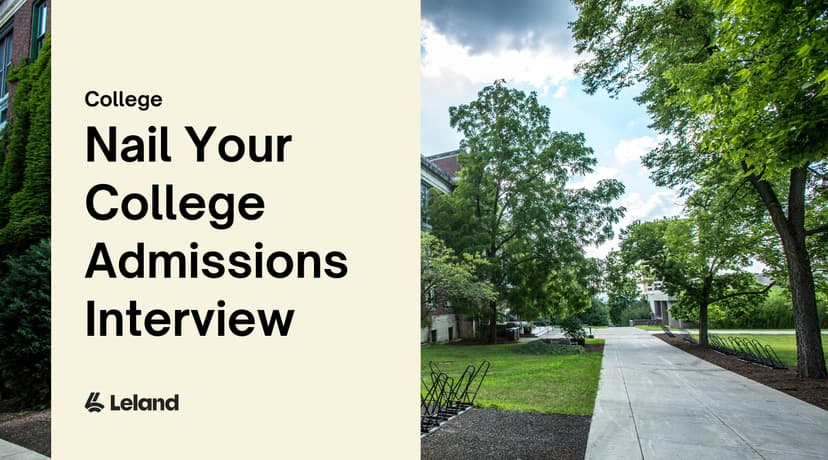 Nail Your College Admissions Interview